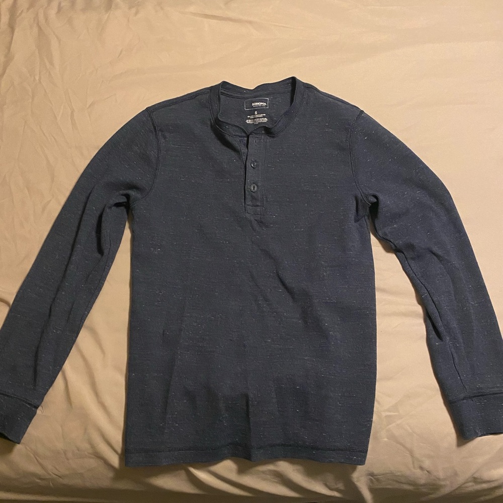 Thermal long sleeve henley